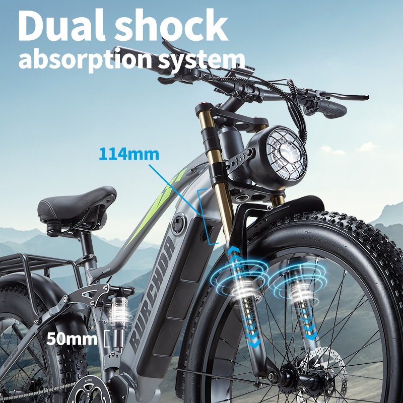 2024 EU high quality 1000W 48V e-bike big fat tire 26inch off road emtb electric mountain bike full suspension adults fast 40kmh