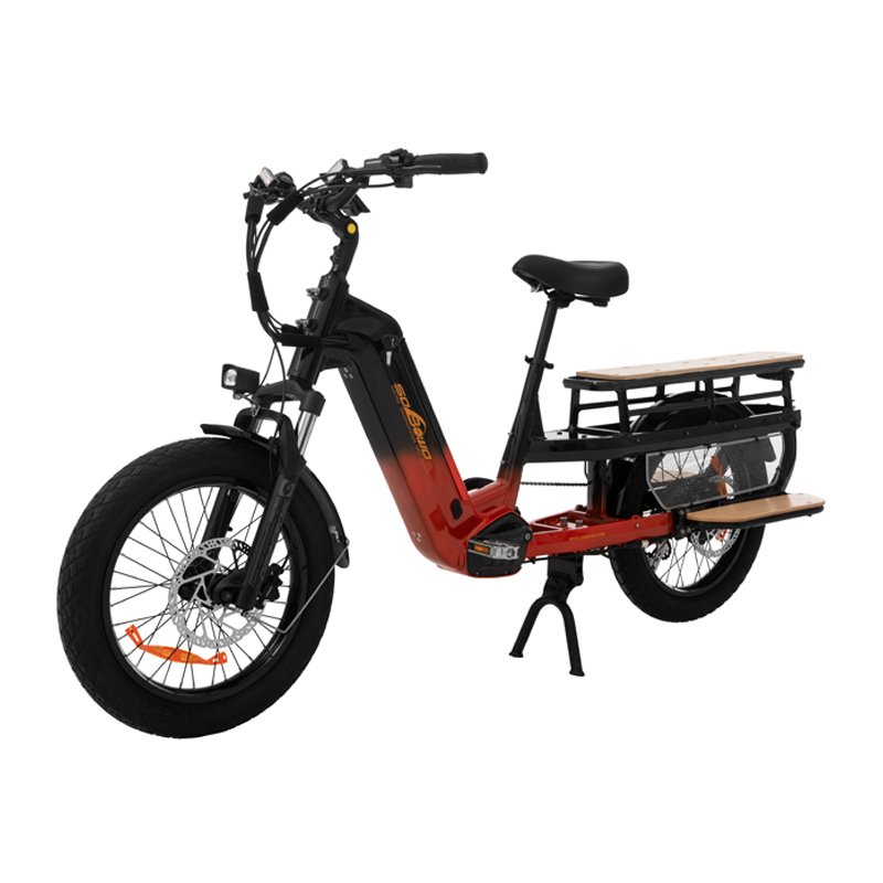 New arrival electric cargo bike 48v 1500W dual motor cargo ebike 20AH kenda bafang cargo e city bike with two baby seats