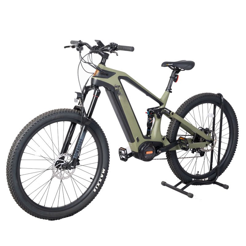 Electric Carbon Fiber bike full suspensions Electric MID Mountain Bike