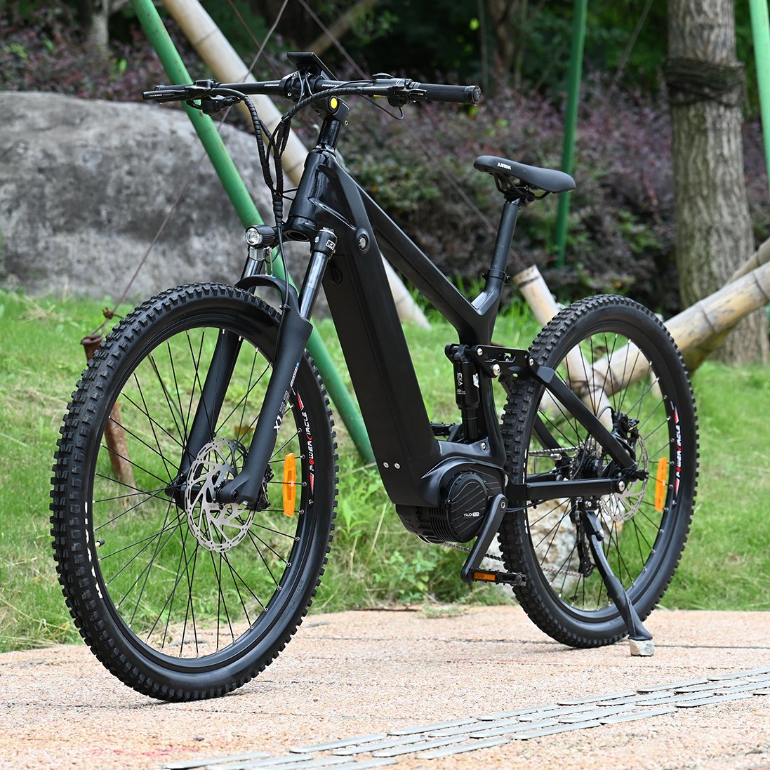 Downhill mtb truckrun mid drive full suspension mountain electric bicycle M09 1000w / 1200w carbon fiber e bike bikecycle