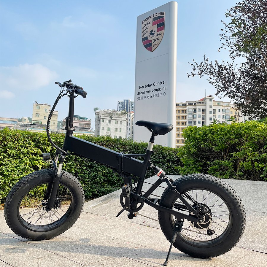 Us Warehouse 48v 1000w Foldable Full Suspension Cycle Snow Long Range Fat Tire Electric Mountain Bike