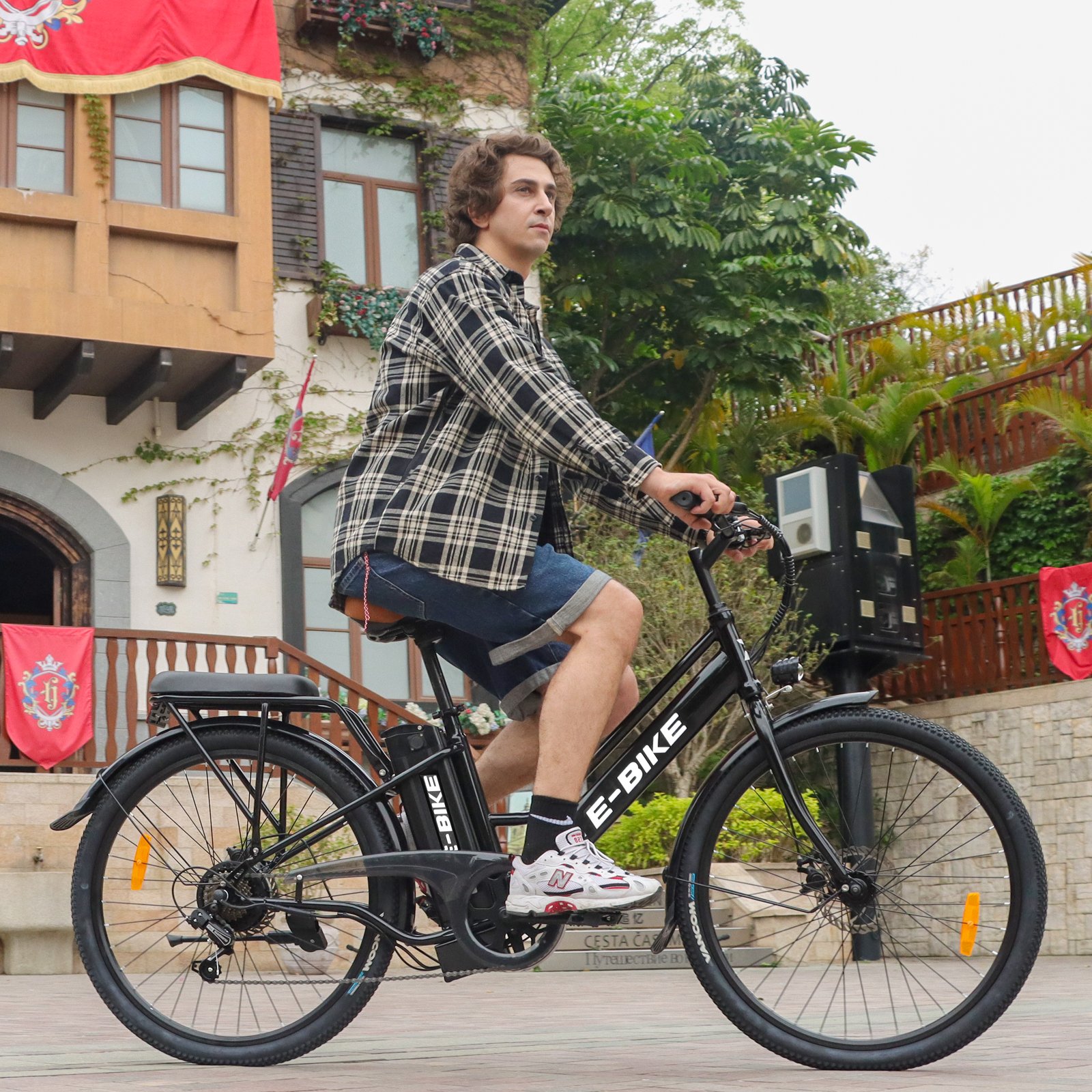 popular electric city bike 26-inch electric bicycle urban step through electric bike