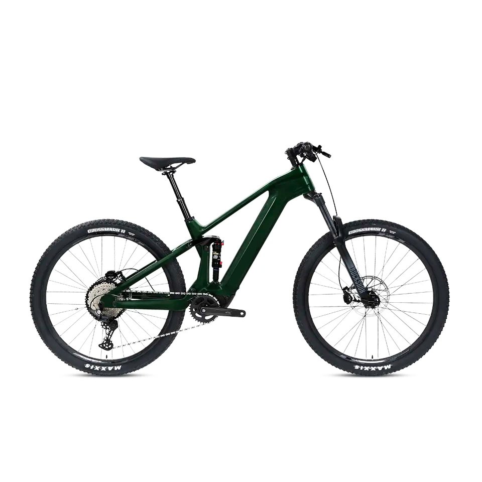 48V 500W Carbon frame mid drive Full Suspension Electric Mountain Bike Emtb full suspension central motor 29 inch