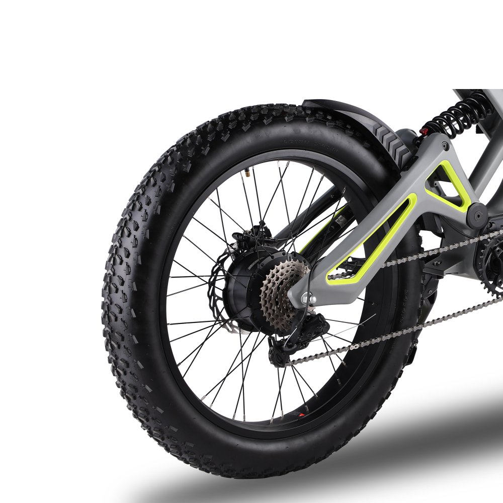 Mukuta Knight 24 Inch Fat Tire Foldable Electric City Bike 52V 1200W 40 Mph Electric Bike Kids Electric Bike 20Ah
