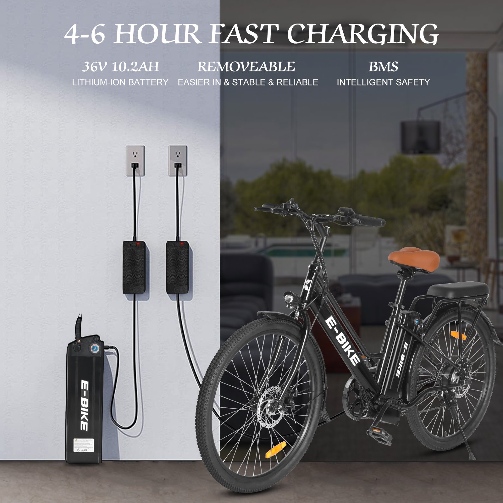 Best Ev Scooter Samebike Electric City Bike 26inch 350w Ebike With Rear Brushless Motor 36v 7.65AH Capacity Scooter Urban Ebike