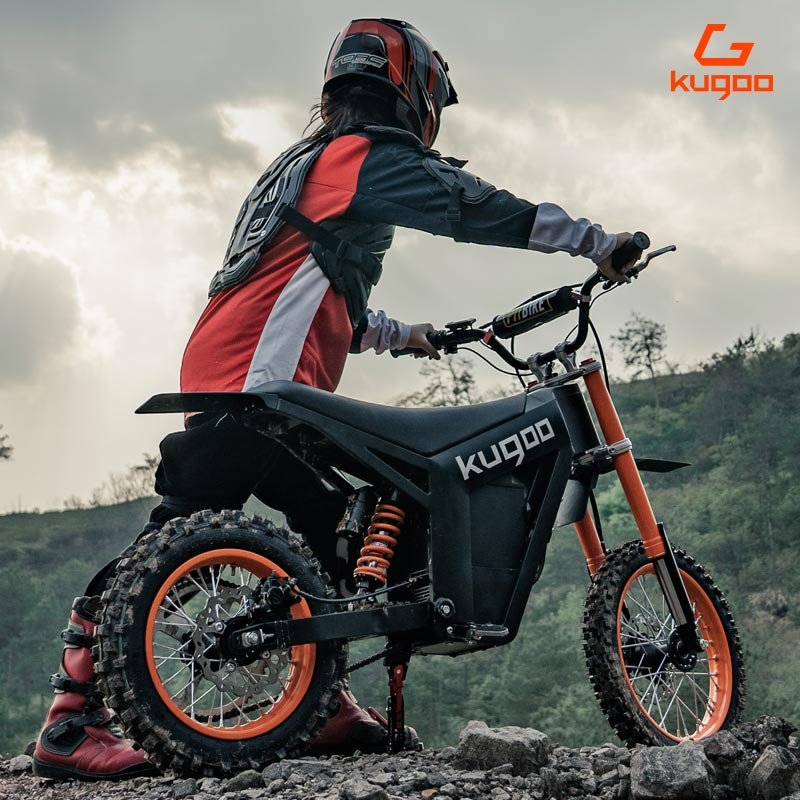 KUGOO 2024 New Design EV Dirt Bike Powerful Motor 1500W 3000W 150 Nm Torque Adults Electric Mountain Bike Motorcycle