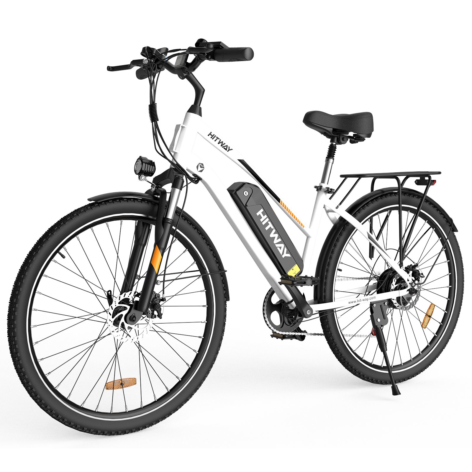 US Warehouse 28'' BK27M Hitway Electric Bike for Adults 500W Brushless Motor Ebike 25 MPH Removable Battery Electric City Bike