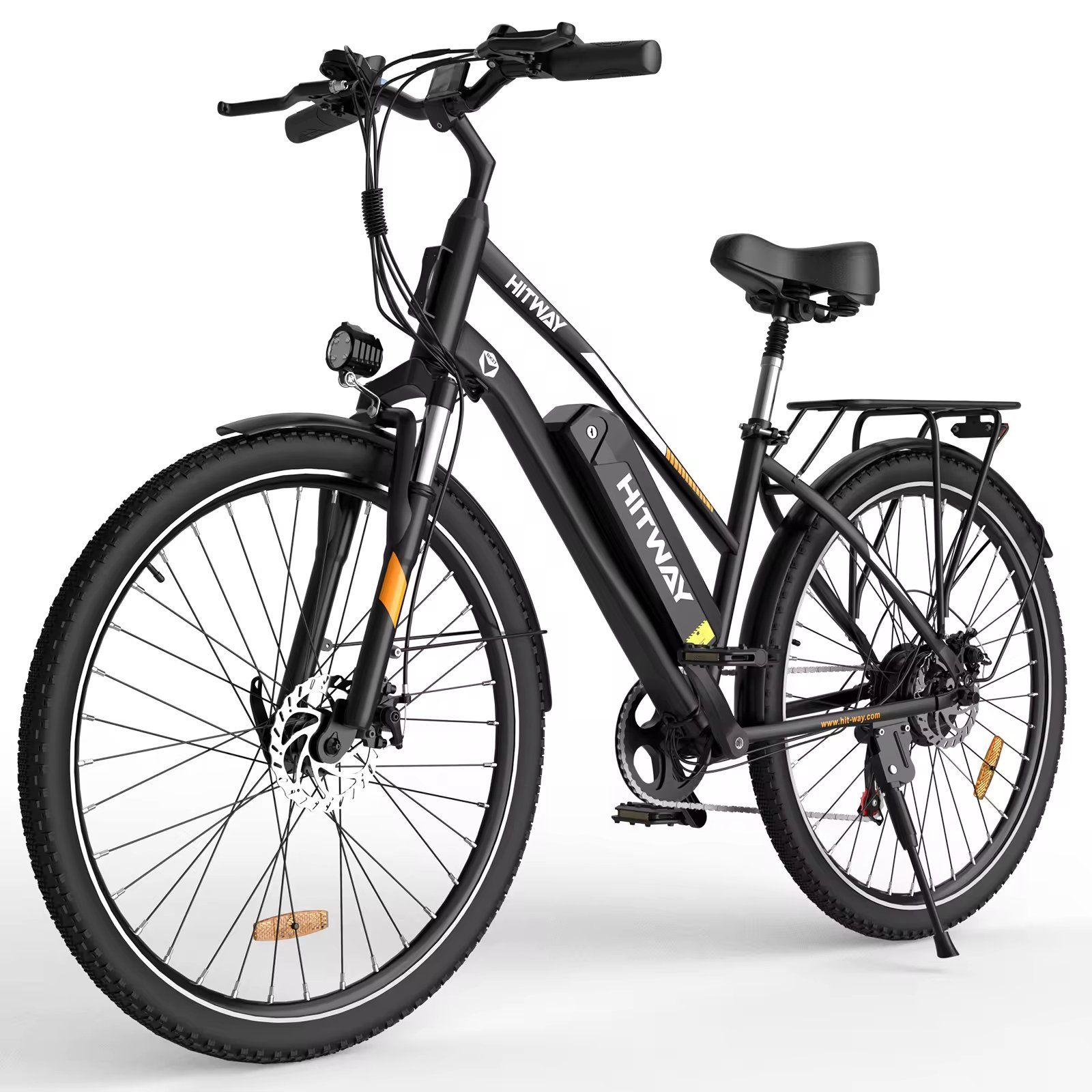US Warehouse 28'' BK27M Hitway Electric Bike for Adults 500W Brushless Motor Ebike 25 MPH Removable Battery Electric City Bike