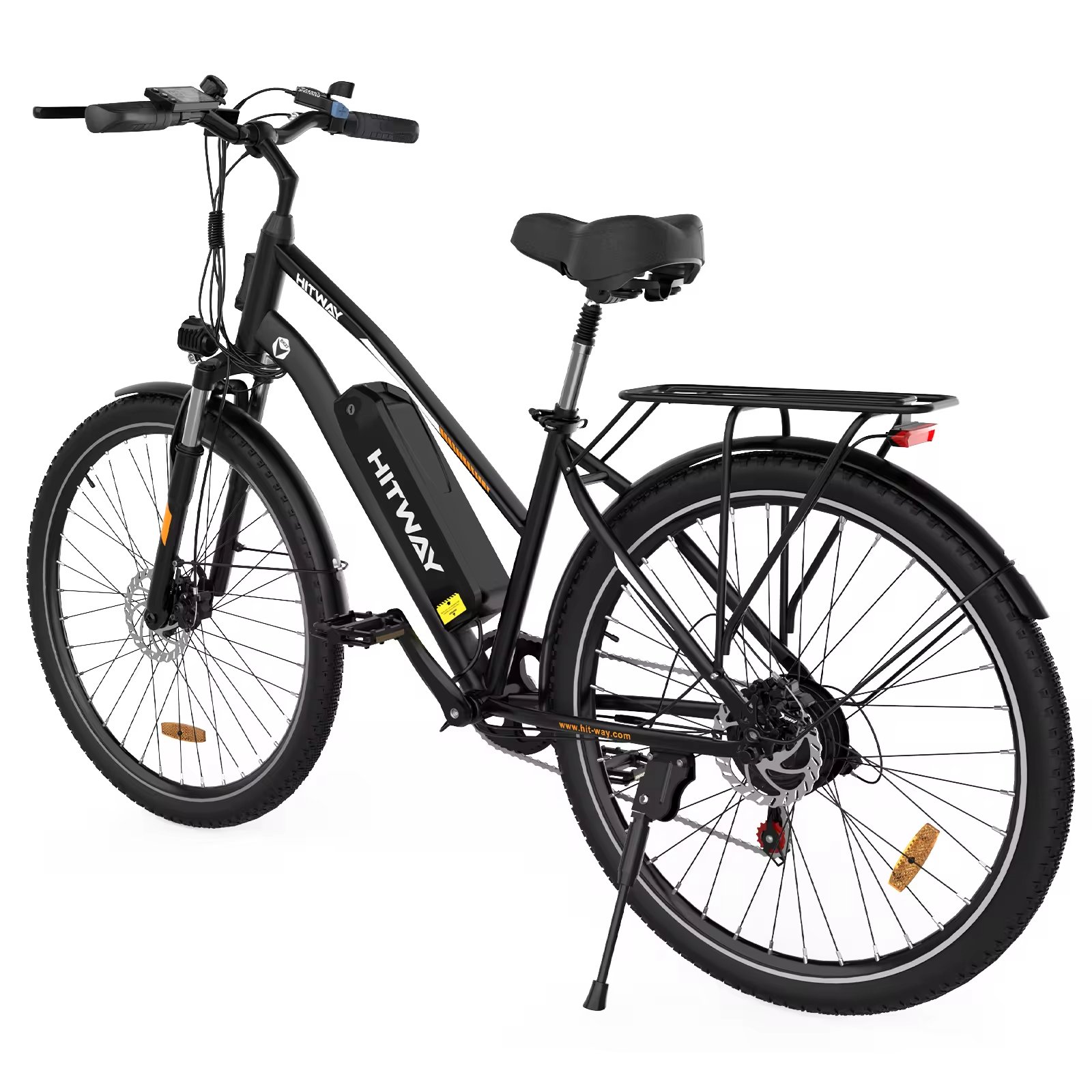 US Warehouse 28'' BK27M Hitway Electric Bike for Adults 500W Brushless Motor Ebike 25 MPH Removable Battery Electric City Bike
