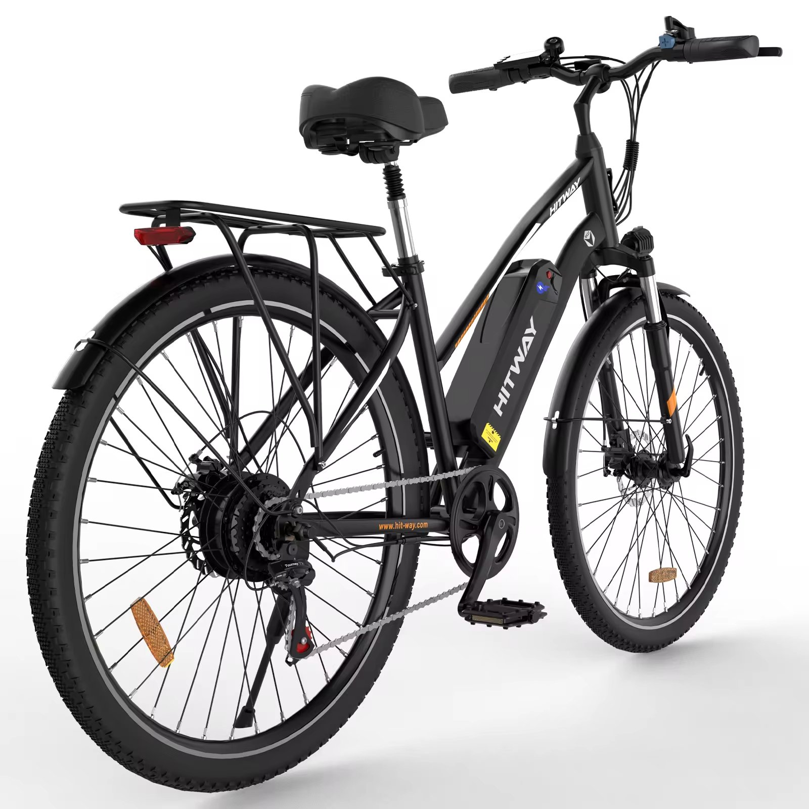 US Warehouse 28'' BK27M Hitway Electric Bike for Adults 500W Brushless Motor Ebike 25 MPH Removable Battery Electric City Bike