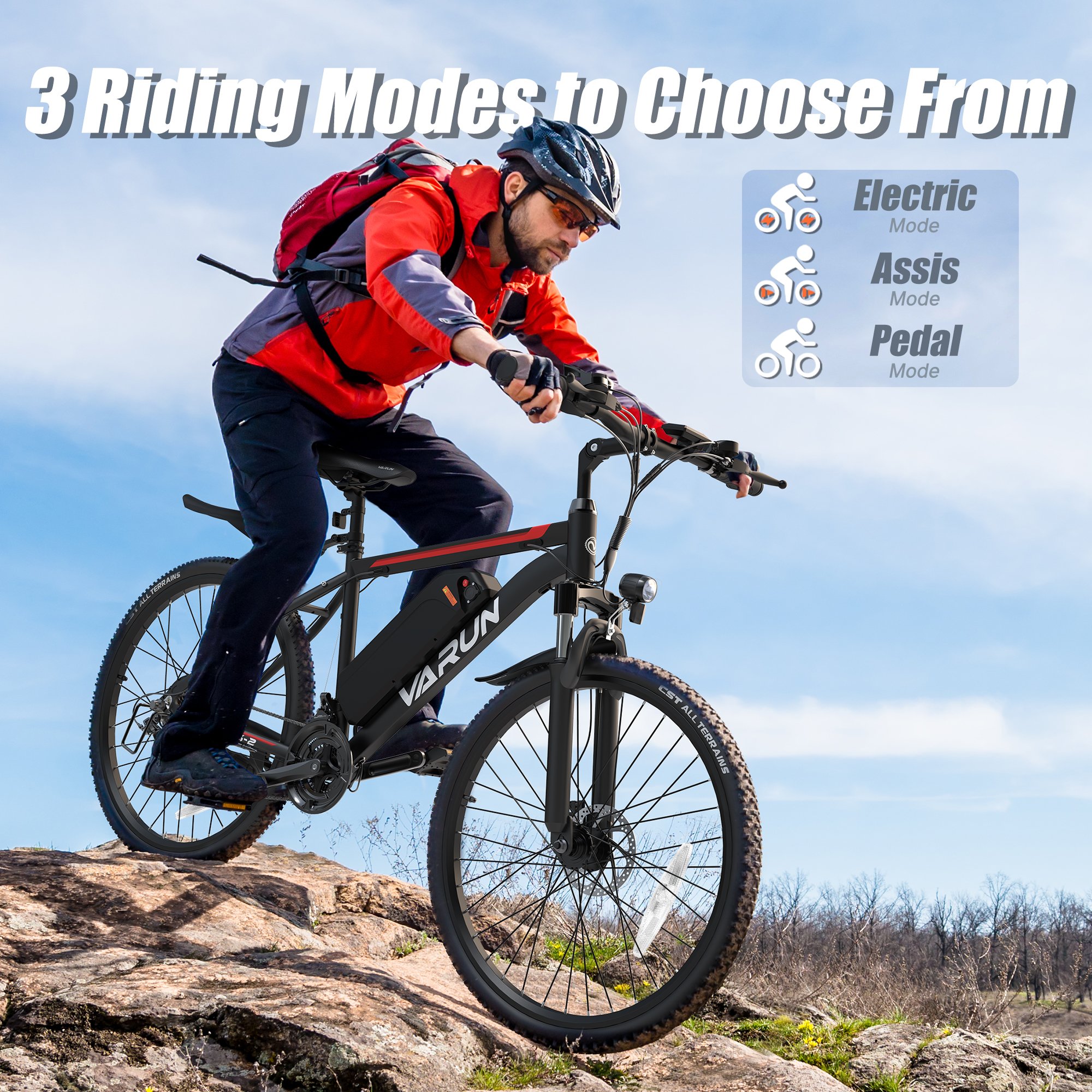VARUN Brand UK EU Stock Warehouse Drop Shipping Ebike Electric Mountain Bike 48v 500w Aluminium Electric Bicycle