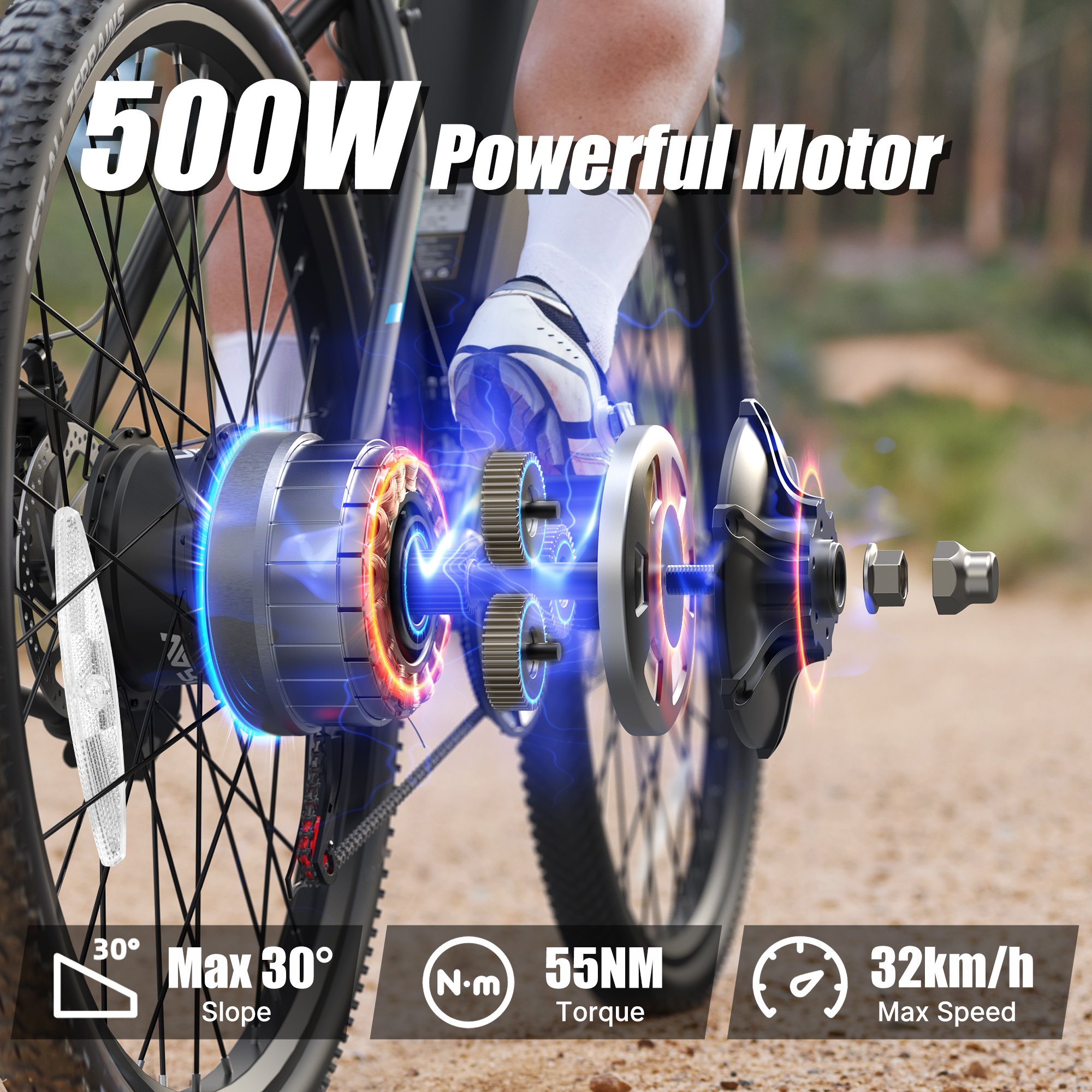 VARUN Brand UK EU Stock Warehouse Drop Shipping Ebike Electric Mountain Bike 48v 500w Aluminium Electric Bicycle
