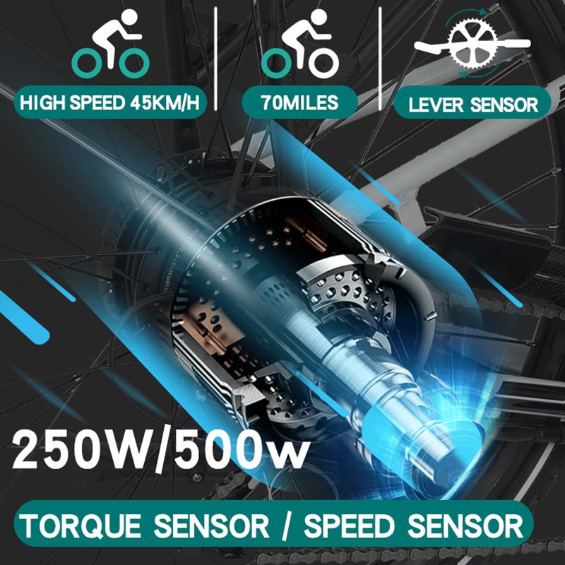 USA EU Canada Warehouse Stock 250w 500w 36v 48v Torque Sensor Hub Motor Electric Mountain Hybrid Bike City Bicycle