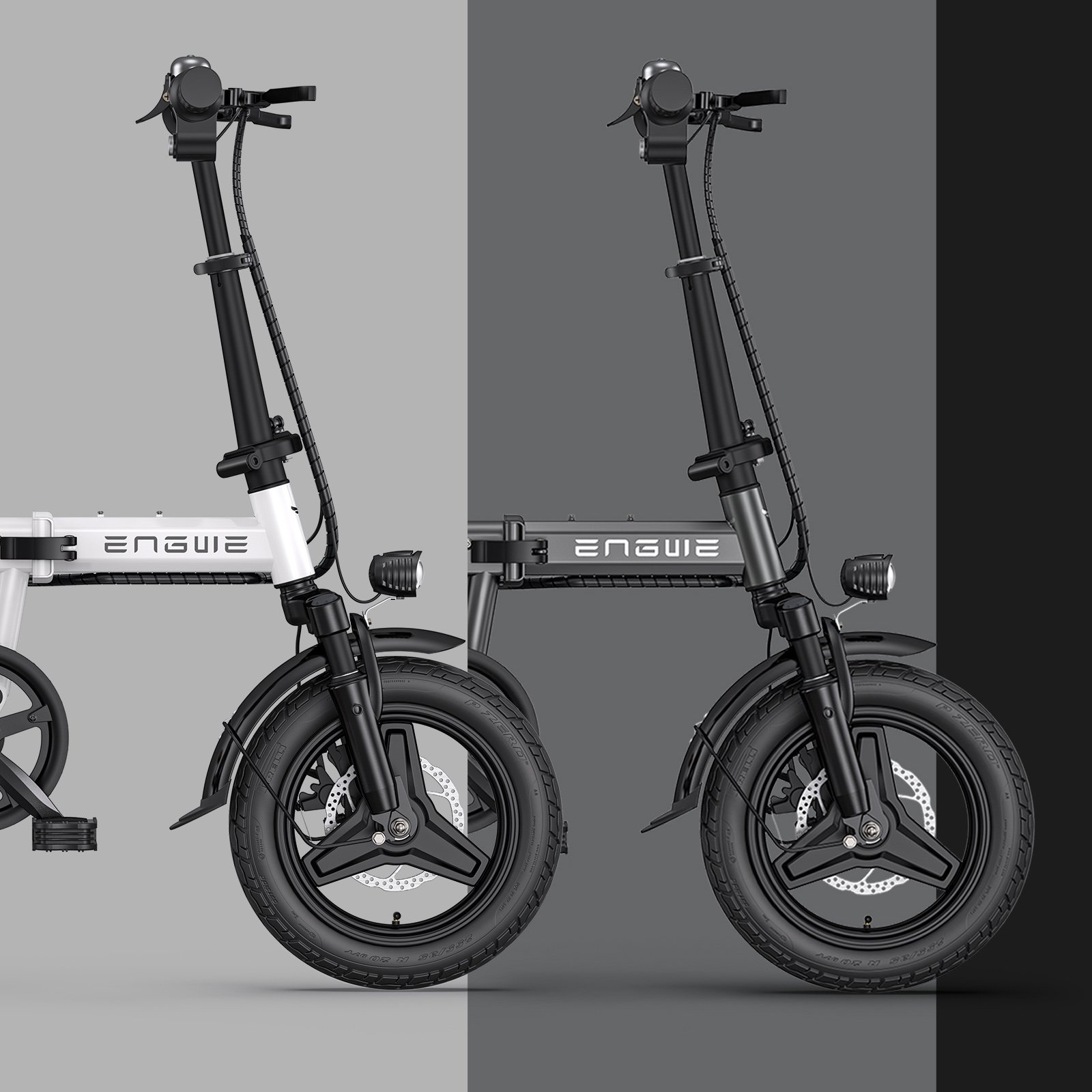 US Stock ENGWE Electric Bike for Adults and Teenagers 14Inch Folding Electric Bicycle Power Motor 48V Urban City E-Bike