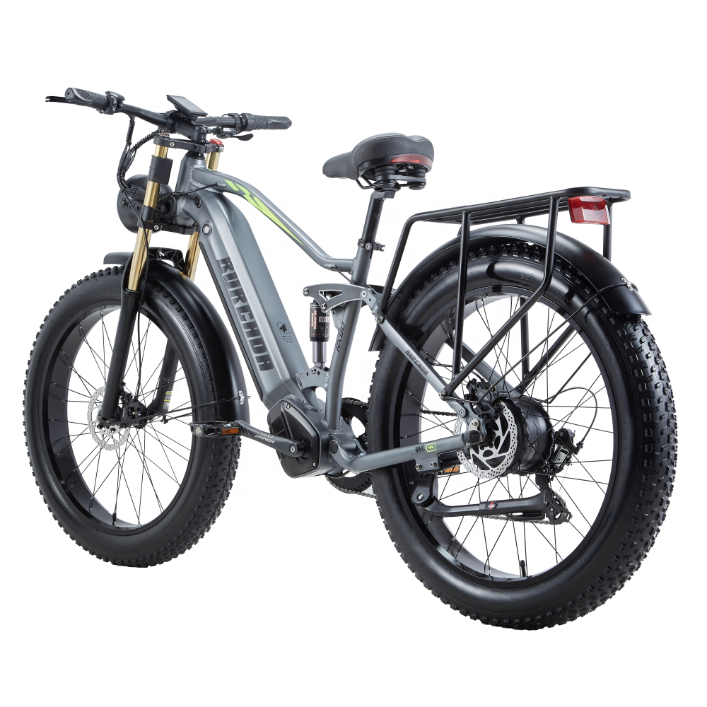 FACTORY STOCK e Bike Electric mountain Bike MTB BURCHDA RX80 1000W48V20Ah Lithium battery 26 inch 4.0 Fat Tire SHIMANO 7 Speed