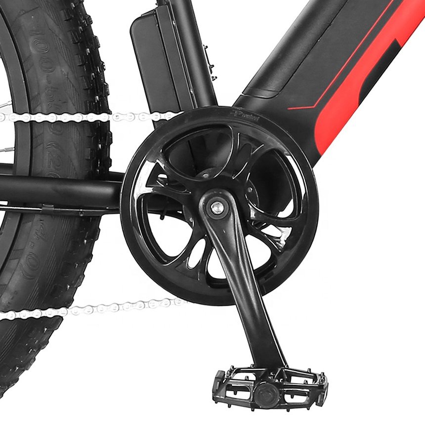 48V 500W 26" Cheap Full Suspension Fat Tire Electric Mountain Bike/Bicycle with Integrated Battery Frame