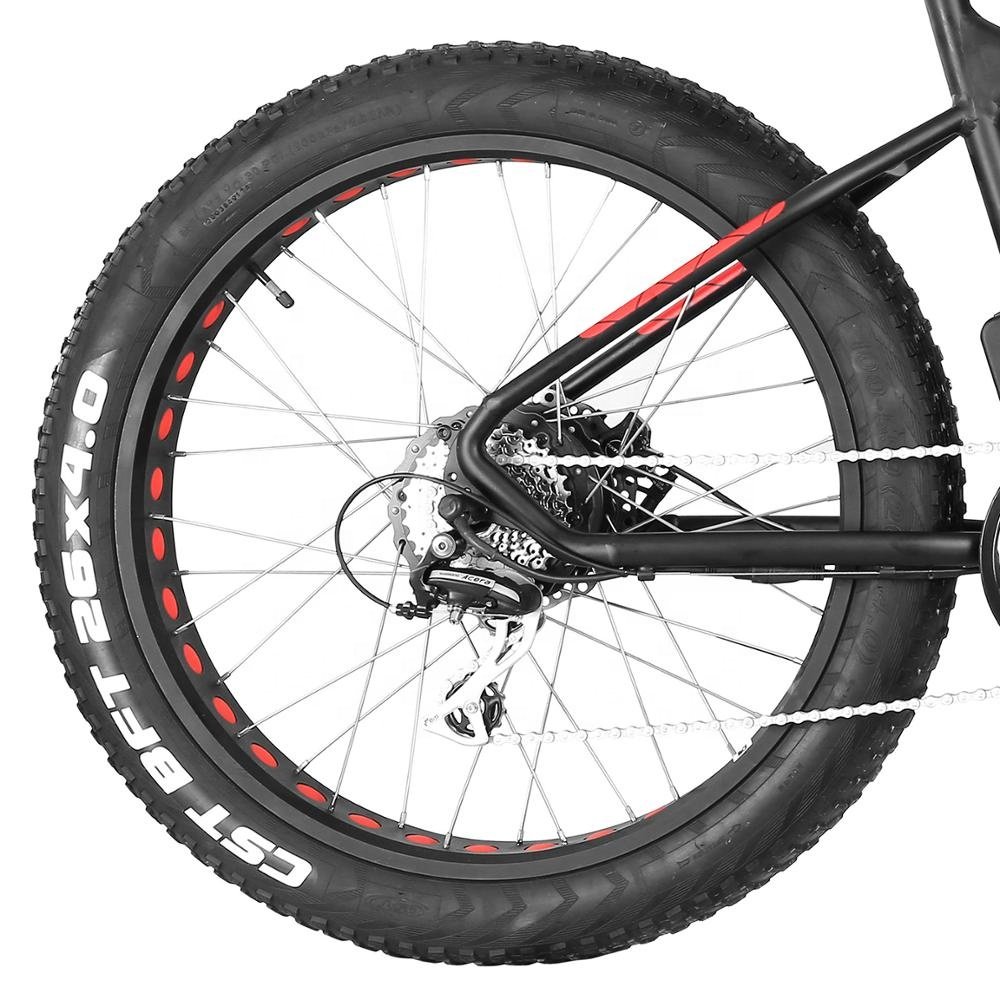 48V 500W 26" Cheap Full Suspension Fat Tire Electric Mountain Bike/Bicycle with Integrated Battery Frame