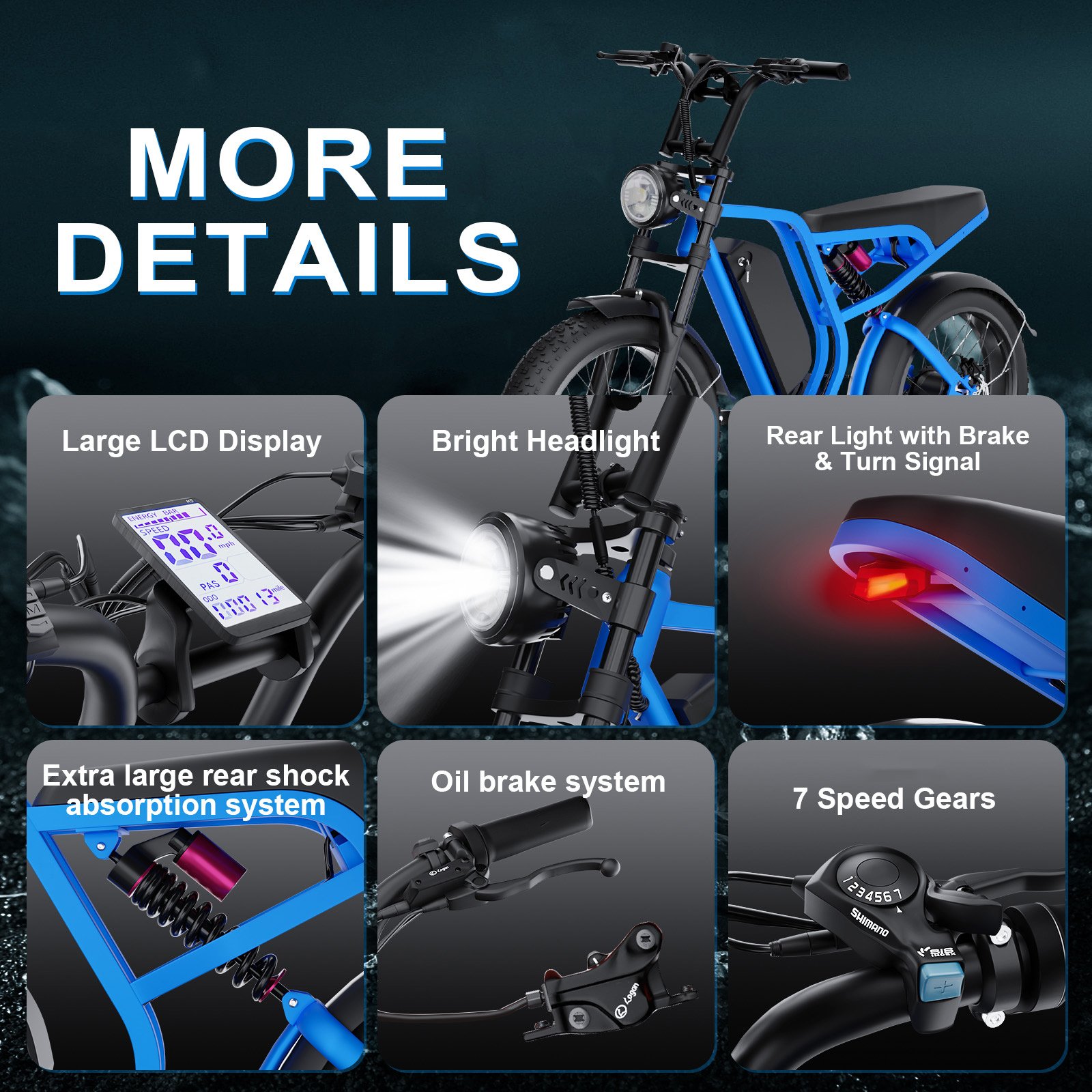 SU8 20inch electric bicycle for adults 1500w Fat Tire E-bike electr bike Electric Mountain Bike