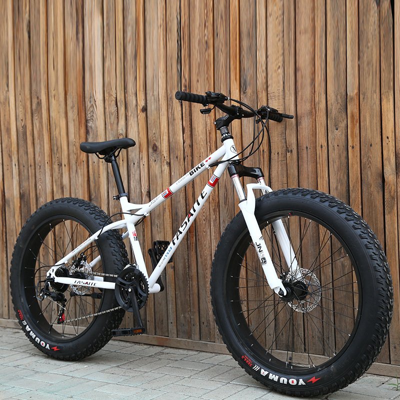 24 26 inch snow bike Fat Tire bicycle mountain bike disc brake carbon steel beach bike 21/24/27 speed cheap wholesale