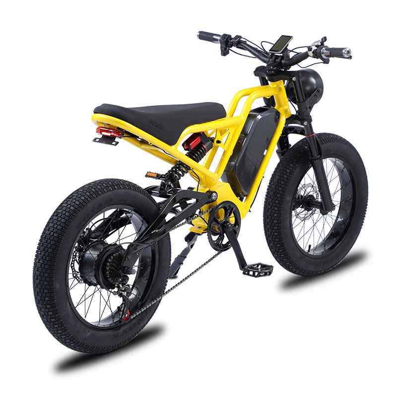 2024 New Upgrade 52V1500W 20 inch fat tires electric city bike 52V25Ah long range battery mountain ebike for adults