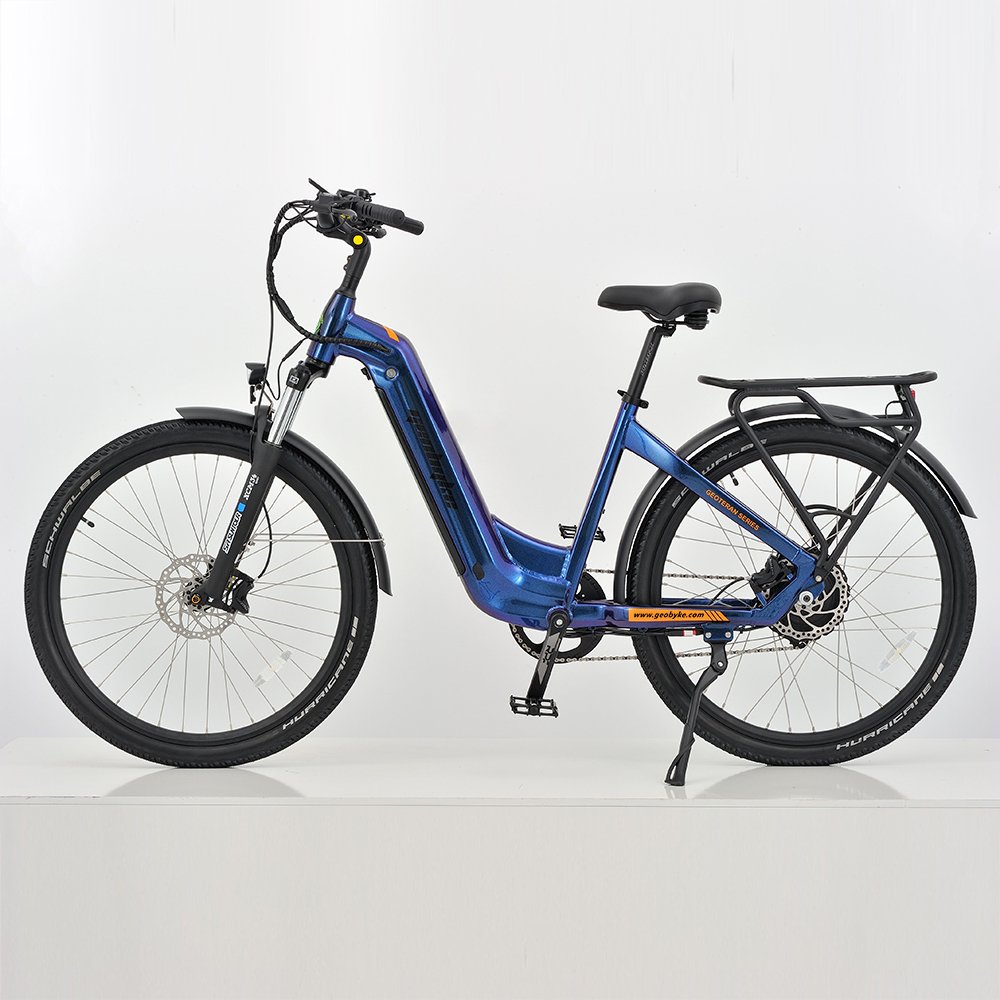 GEOBYKE 27.5 inch City Ebike Women Step-Through Road Ebike 500W/750W Low Frame 7 Speed Electric Bike