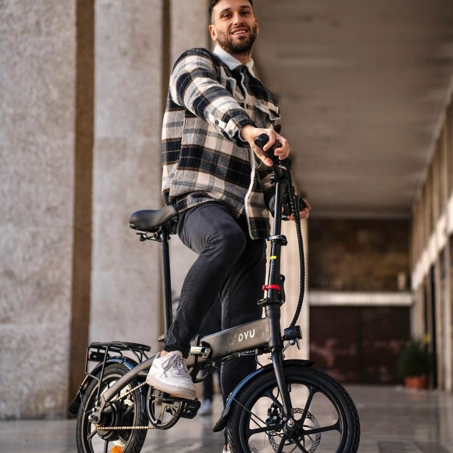 DYU A1F PRO Mini Folding Electric Bicycle 14 Inch Electric City Bike cheap adult Foldable Electric Bike