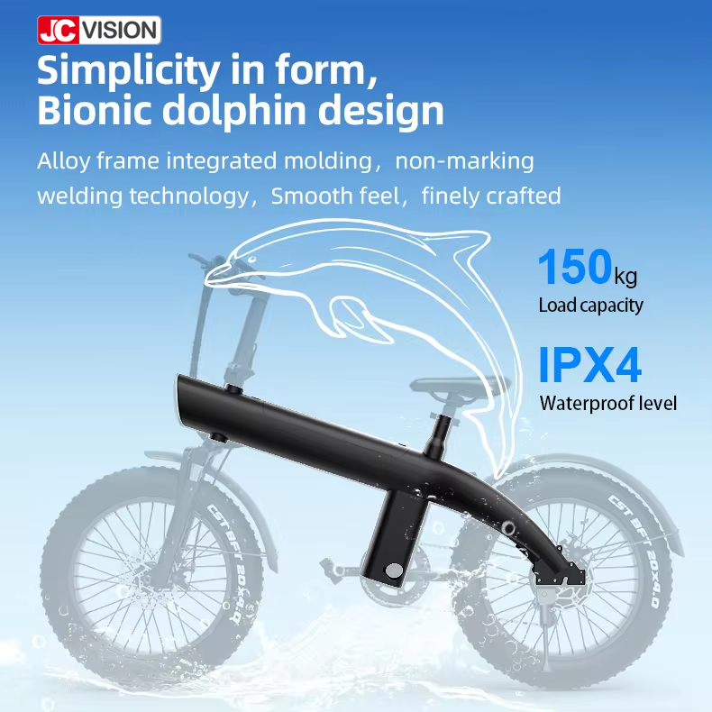 JCVISION factory price aluminum alloy mountain bike electric motorcycles power Ebike 20 inch folding electric bike adult