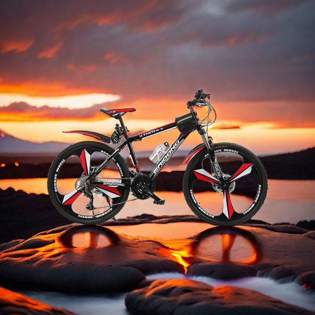 27-speed integrated wheel mountain bike dual disc brake mtb bicycle 24" 26" inch transmission bike with all terrain