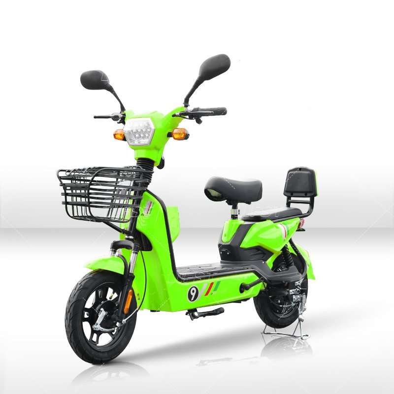 China Factory 350W Long Range Electric Scooter Cheap City Electric Bicycle with Integrated 48V Battery Steel Frame