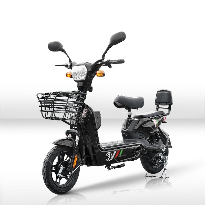 China Factory 350W Long Range Electric Scooter Cheap City Electric Bicycle with Integrated 48V Battery Steel Frame