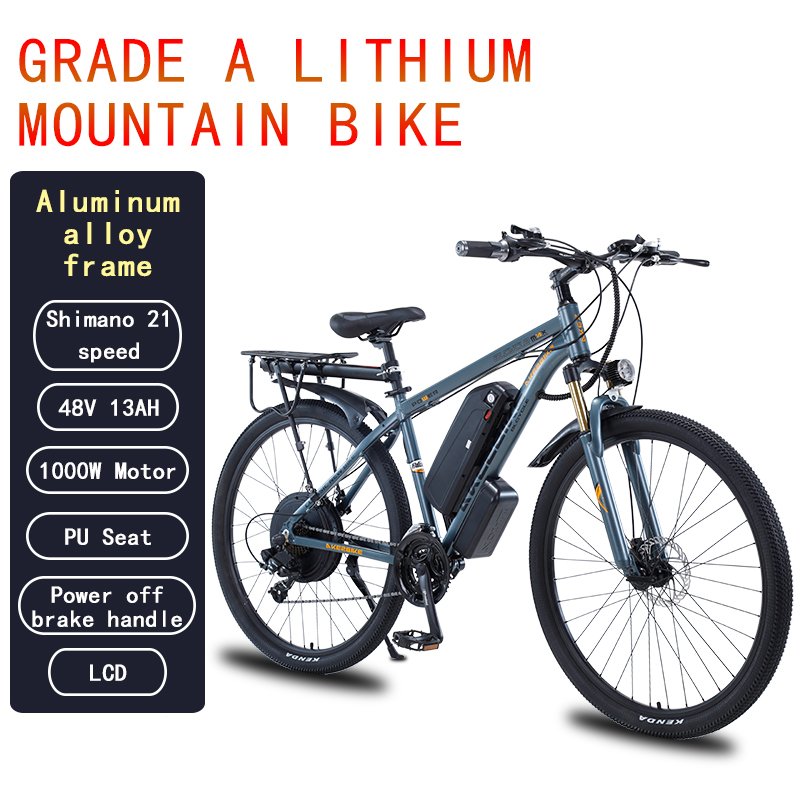 City Mountain E Bikes Electric Bicycle EU SE Belgium Made in China for Adults Big 48V 1000watt 29inch 29inch Electronic 1000W