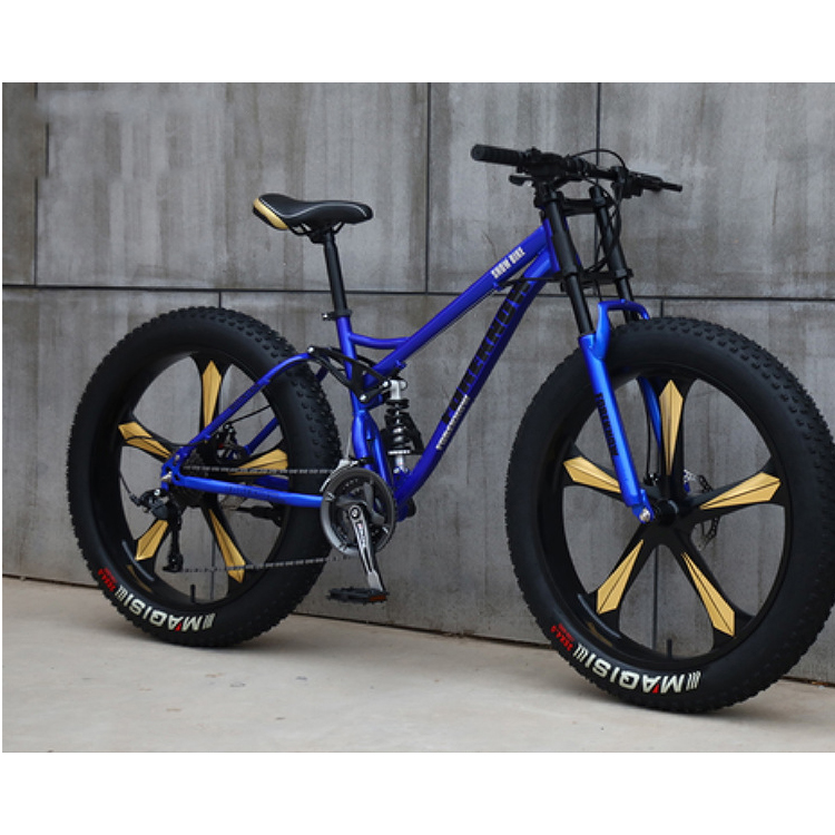 Popular New 26'' 4.0 Design Mountain Fat Bike/Snow Mountain Bike Beach Cruiser with 21 Speed Disc Brake & Steel Fork