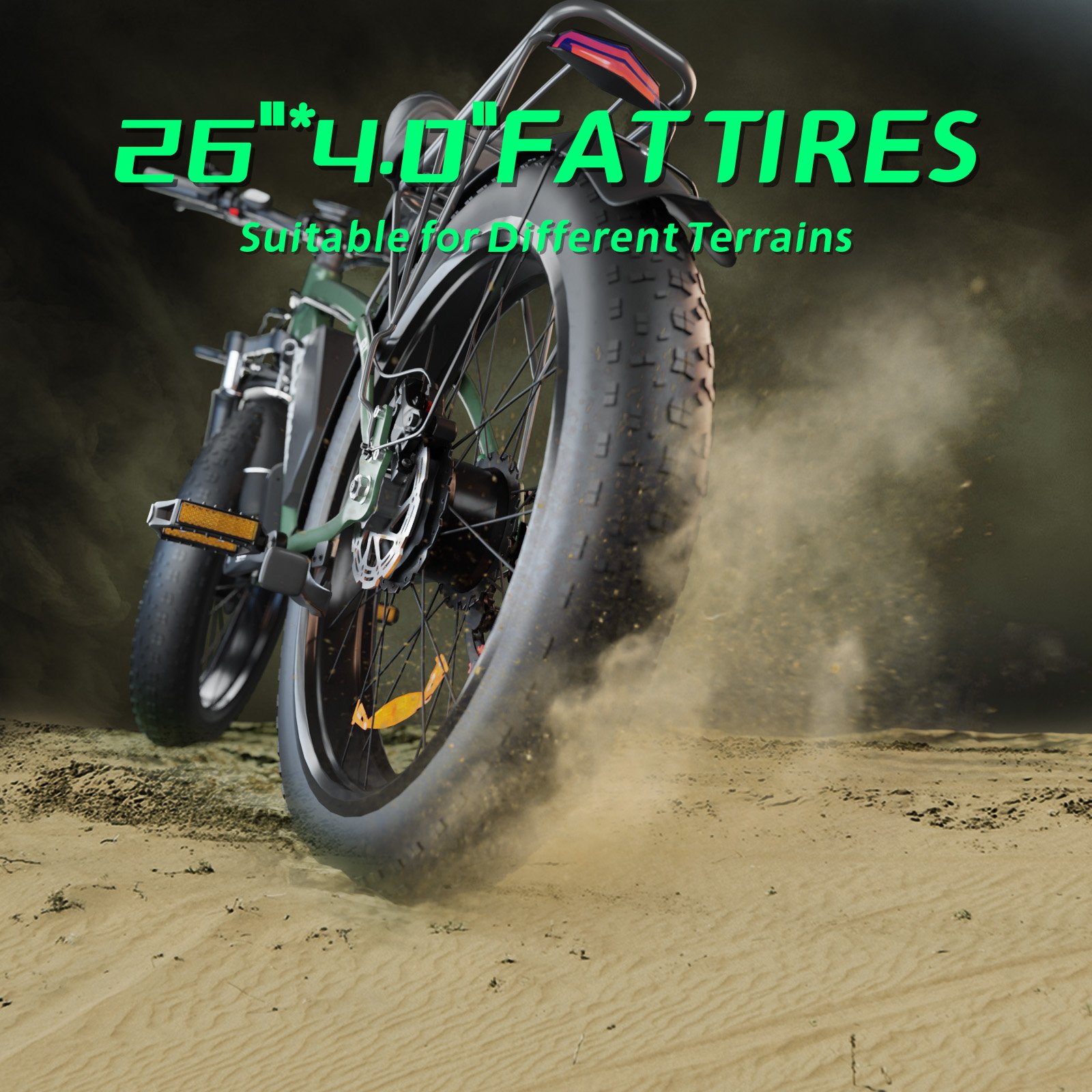 Us Warehouse Electric Beach Ebike 47kmh 2000w 22.4ah/48v Dual Motor Strong Suspension Fat Tire Electric Bike