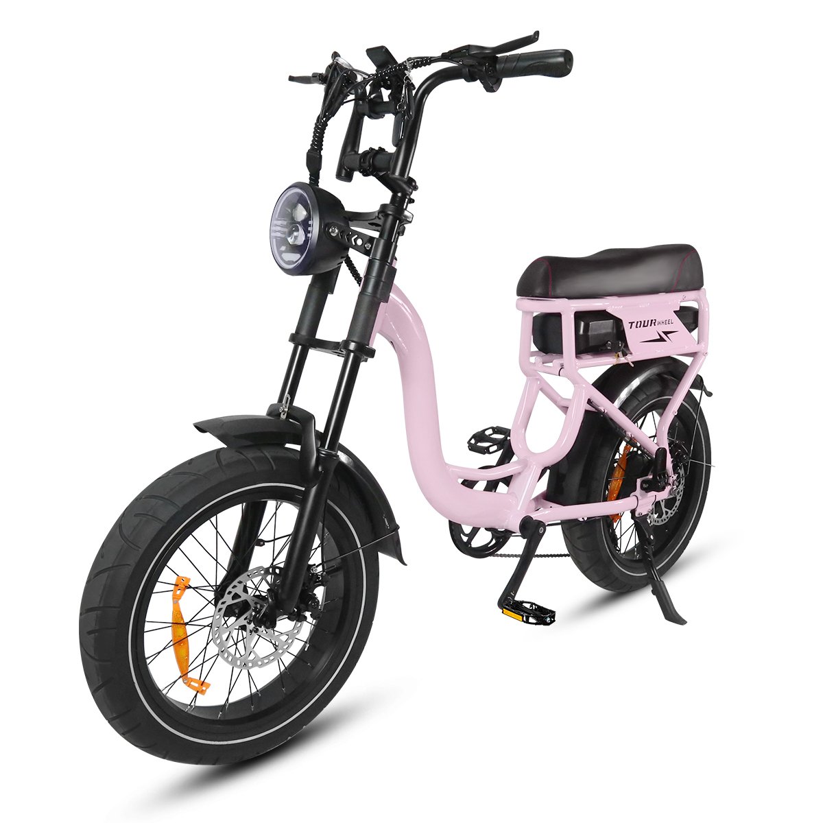 Tourwheel T7 Electric Fat Bike 250W 18.2Ah Step Through Electric Hybrid Bike Fat Tire MTB Mountain ebike