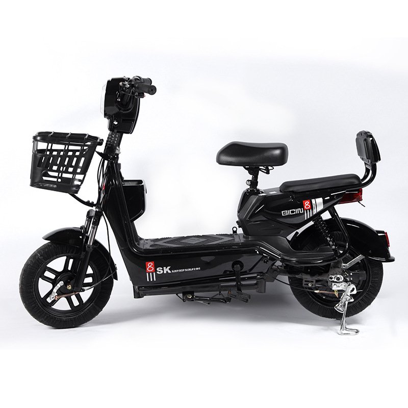 Electric two-wheeled adult 48V electric bicycle two-person small electric motorcycle battery car export wholesale
