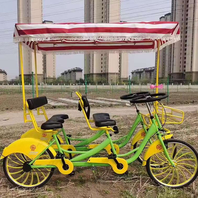 Mobile Bar Cart Electric Sightseeing Bus Vehicle Party Bike Pedal Pub Car Beer Bike for Sale