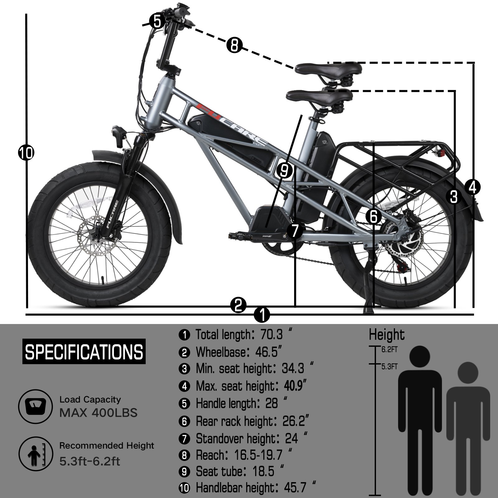 Electric Bike for Adults, Electric Mountain Bike with 48V Battery, E Bike for Men with Front Suspension for Men Adults
