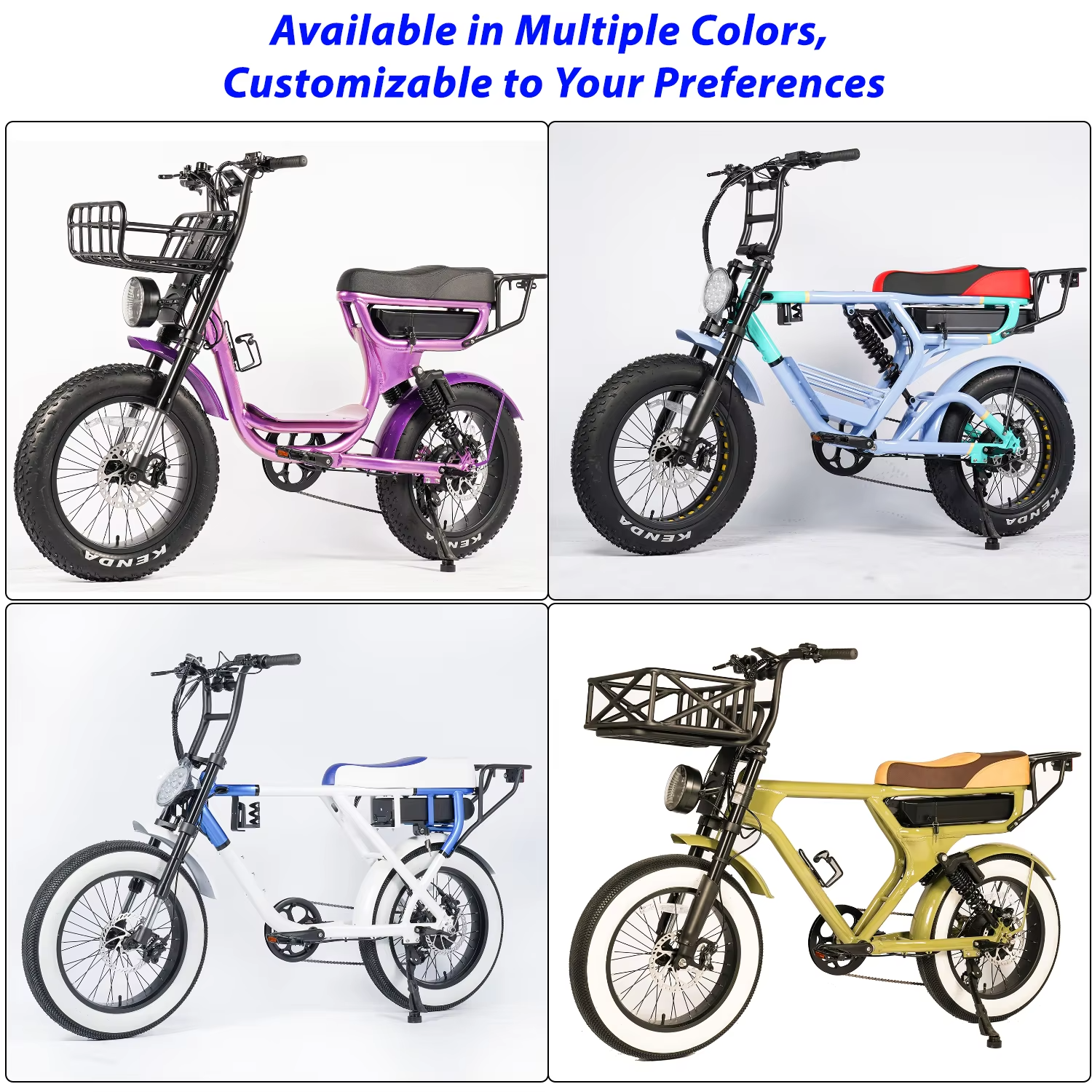 USA NL warehouse 21 speeds 20'' 48V 500W 1000W Fat Tire bicycle city e bike Electric Mountain Bike ZUMI H9 with basket