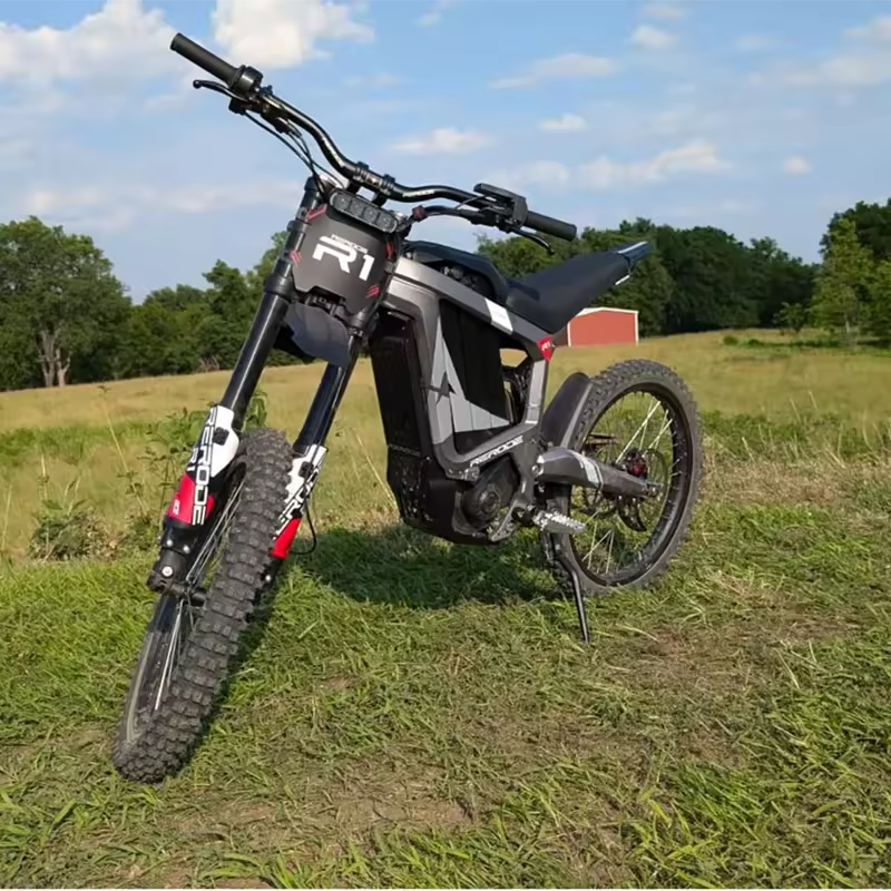 Rode R1 8000W Electric Dirt Bike with 72V 35Ah Lithium Battery Adults' Electric Motorcycle Central Motor 3 Speed Two-Wheel Ebike