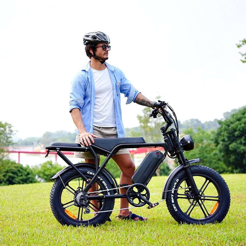 Mexico Warehouse OUXI V8 Hybrid Electric Bike 1000W Fatbike Mountain Fat Tire E Bike With Full Suspension