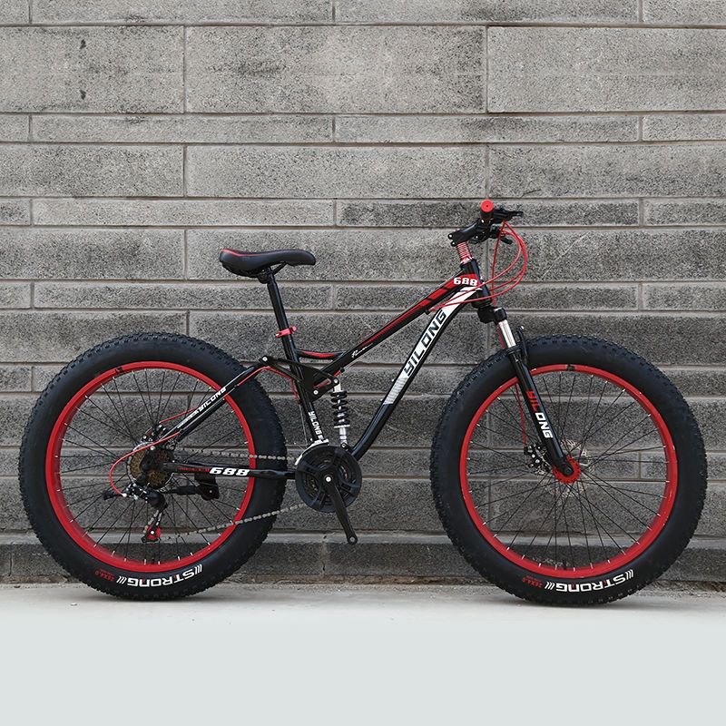 OEM Different Colors Double Full Suspension Mountain Bikes Bike 26'' 21 Speed Fat Tire Bicycle Mountainbike