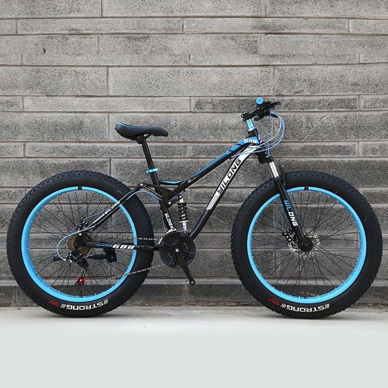 OEM Different Colors Double Full Suspension Mountain Bikes Bike 26'' 21 Speed Fat Tire Bicycle Mountainbike