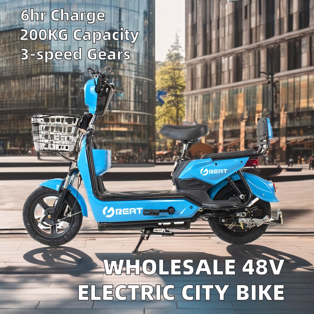 Factory Sale Wholesale 48V Electric City Bicycle for Adults Smart Electronic Sensor down Tube Battery Steel Frame Electric Bike