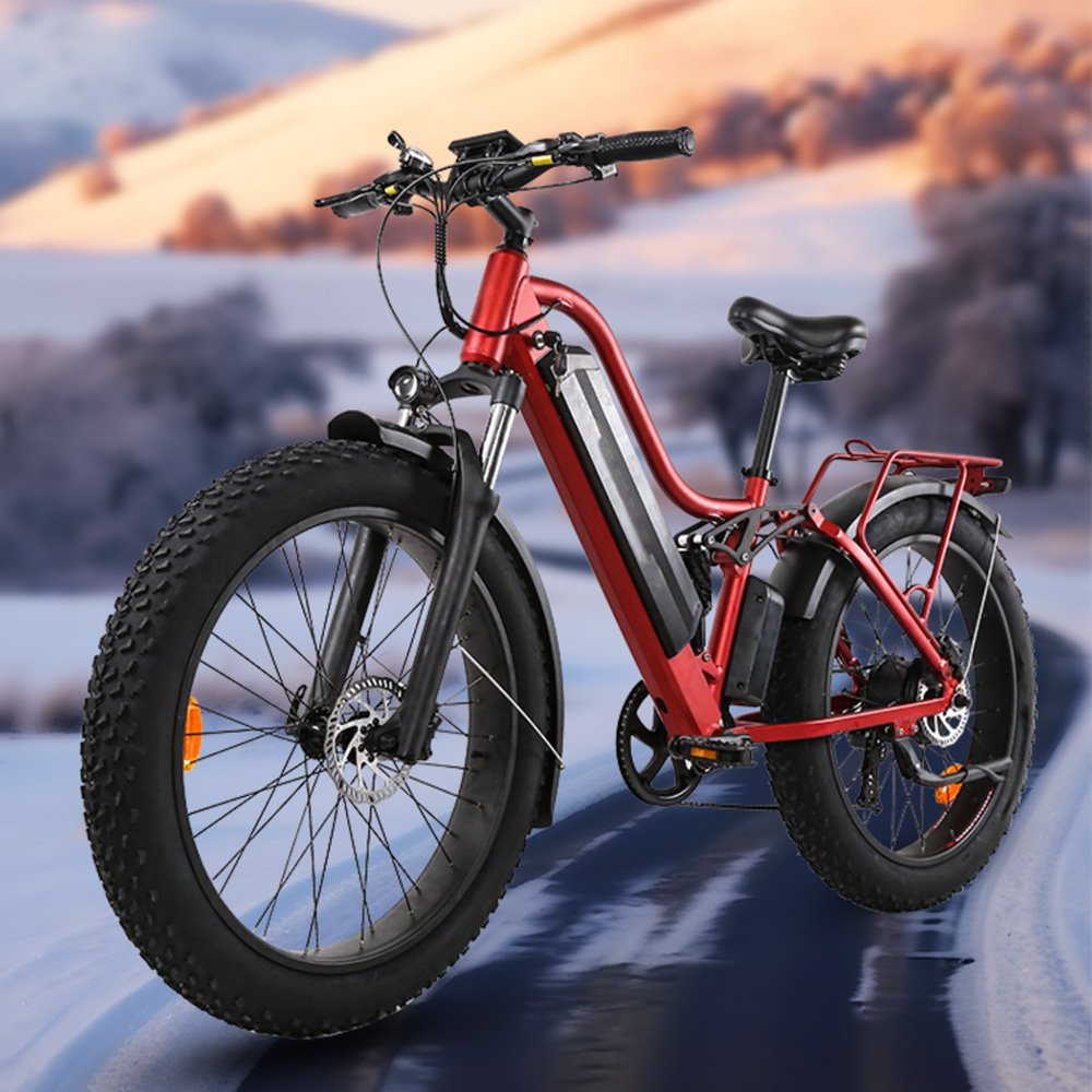 Aimos Mountain/Off road E Bike 250W/500W/1000W Rear Drive Motor Dirt Electric Bike Full Suspension fat tire Electric Bicycle