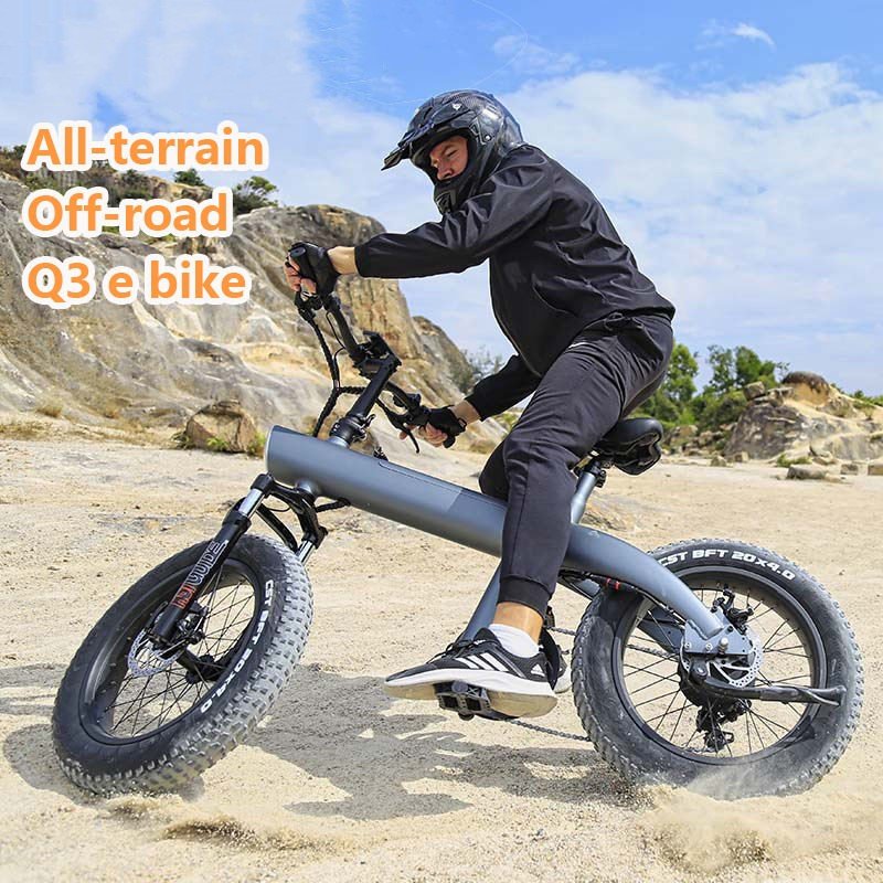 Fatbike Electric Bicycle 4.8V Fat Tire Aluminum Alloy 4.8V Fat Tire Ebike Smart Electronic Mountain Bike Lithium Battery Power