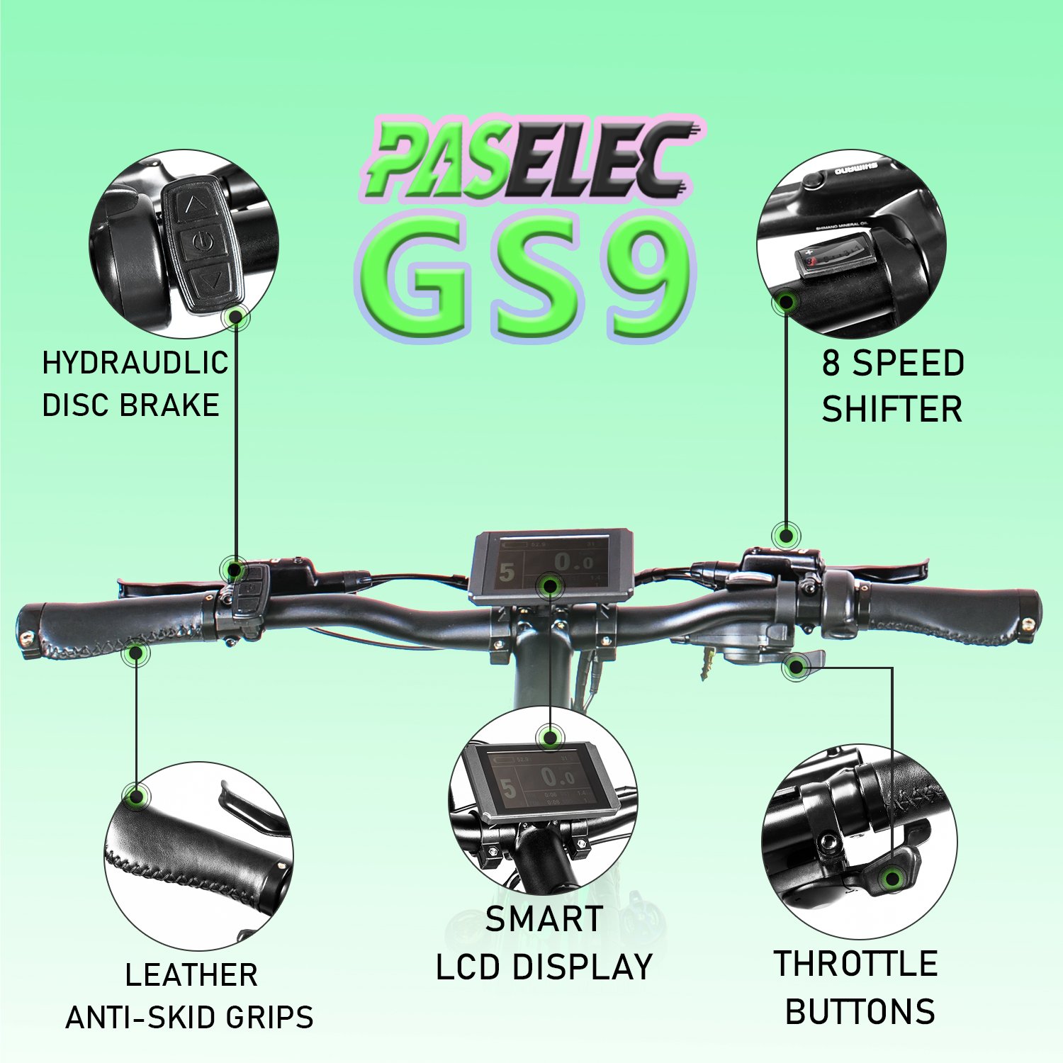 Paselec 27.5 inch emtb 500w 48V 13ah Mountain Electric Bicycle EBIKE Urban Commuting Electric Bikes for Adults