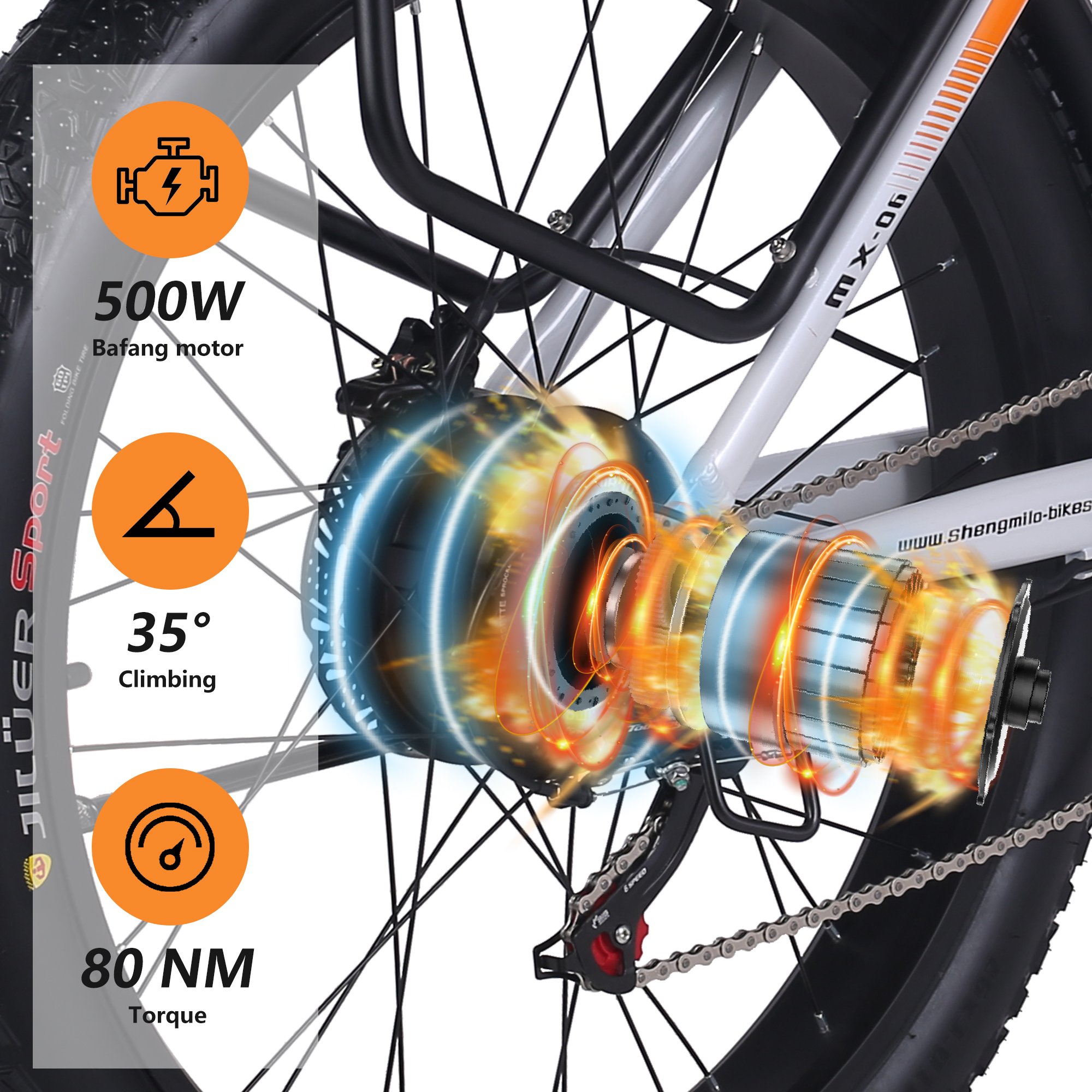 shengmilo e ODM/OEM 48v 500w electric bike 2wheels brushless moto electrica factory direct sale for adult mountain scooter ebike