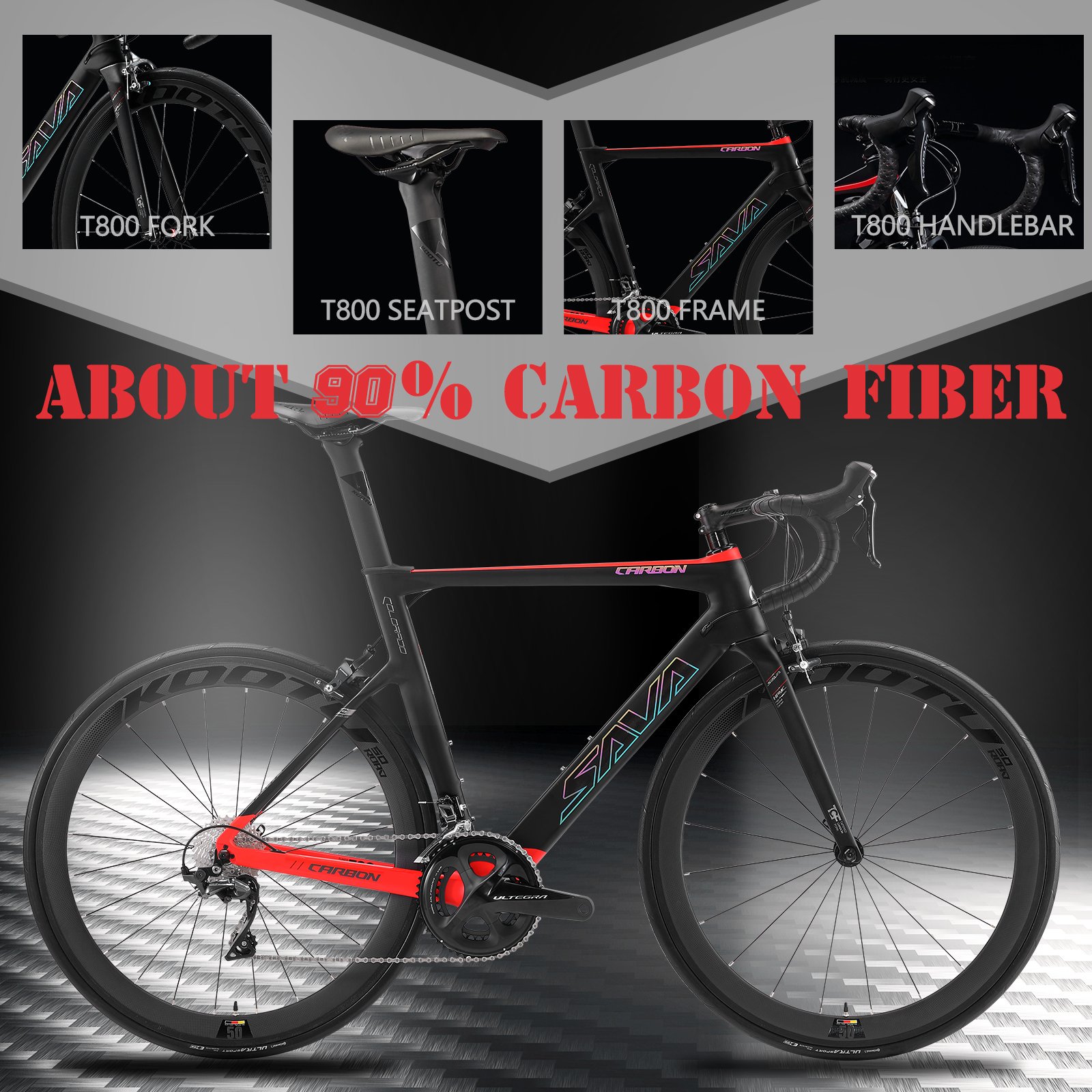 SAVA factory Shimanos R7000 full carbon fiber frame road bike complete 22 speed 700C racing road bike for adult bicicleta bicycle