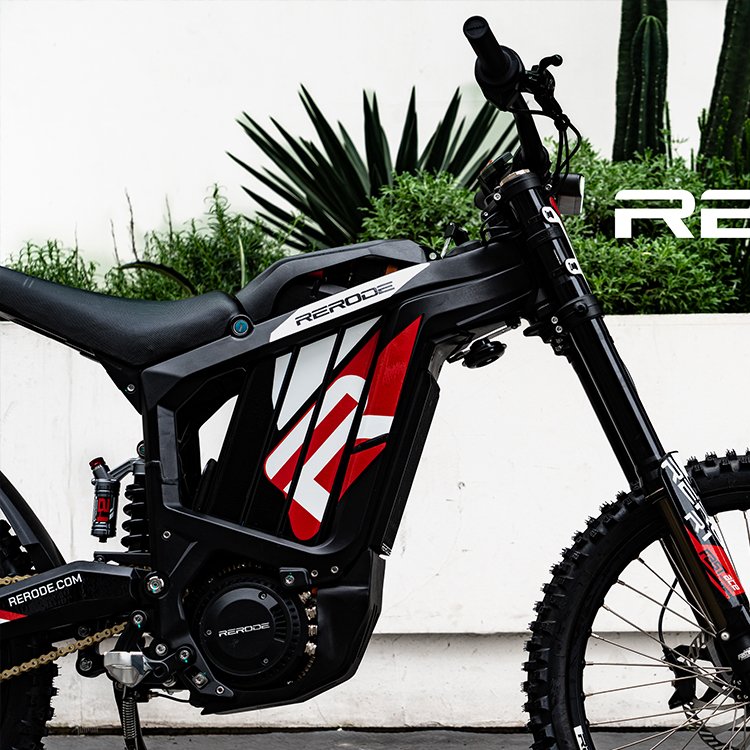 Rerode R1 Electric Mountain Motocross Fat Bike Long Range with High Torque 72v Central Motor Power Supply from Lithium Battery