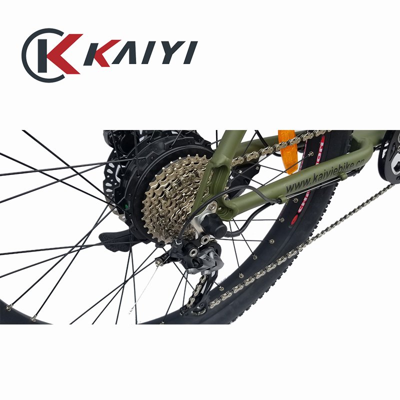 KAIYI Rear Motor Sensor Aluminum Alloy Cruiser Retro Fat Tire 48V500W Electric Bike Lithium Battery 48V 48V14.5AH Imported Cell
